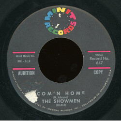 The Showmen Com'n Home / I Love You Can't You See USED VINYL 7INCH 45 RPM PROMO