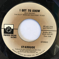 Starbuck (2) I Got To Know USED VINYL 7INCH 45 RPM STYRENE