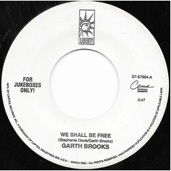 Garth Brooks We Shall Be Free / Night Rider's Lament USED VINYL 7INCH 45 RPM SINGLE JUKEBOX