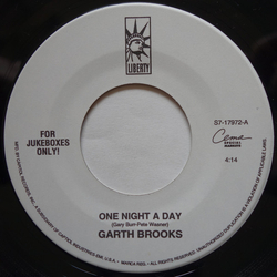 Garth Brooks One Night A Day / Mr. Blue Vinyl 7" USED