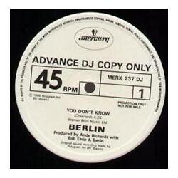 Berlin You Don't Know USED VINYL 12INCH PROMO