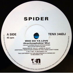 Spider (4) Who Do Ya Love USED VINYL 12INCH PROMO