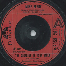 Mike Berry The Sunshine Of Your Smile USED VINYL 7INCH 45 RPM SINGLE
