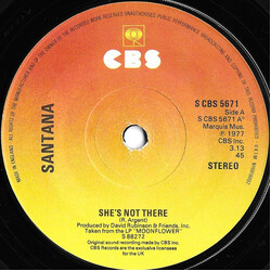 Santana She's Not There USED VINYL 7INCH SINGLE 45 RPM
