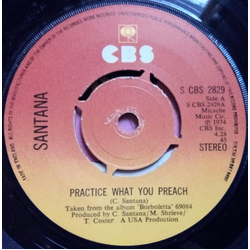 Santana Practice What You Preach Vinyl 7" USED