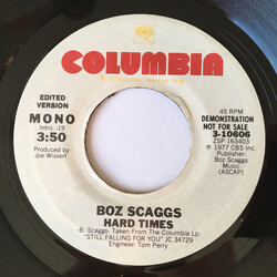 Boz Scaggs Hard Times USED VINYL 7INCH 45 RPM SINGLE PROMO MONO