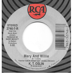 K.T. Oslin Mary And Willie USED VINYL 7INCH SINGLE
