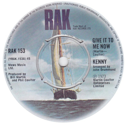 Tony Kenny Give It To Me Now Vinyl 7" USED