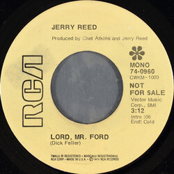 Jerry Reed Lord, Mr. Ford / Two-Timin' USED VINYL 7INCH 45 RPM SINGLE PROMO MONO