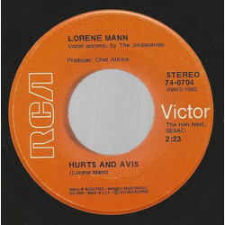 Lorene Mann Hurts And Avis USED VINYL 7INCH SINGLE