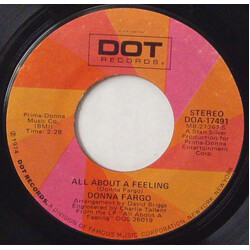 Donna Fargo All About A Feeling USED VINYL 7INCH 45 RPM STYRENE