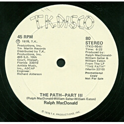 Ralph MacDonald The Path-Part II & III USED VINYL 12INCH 45 RPM PROMO