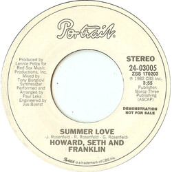 Howard, Seth And Franklin Summer Love USED VINYL 7INCH 45 RPM PROMO