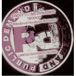 Sticky / Ms. Dynamite Booo! (Medieval Hooligan Remixes) USED VINYL 12INCH 45 RPM LIMITED EDITION PROMO