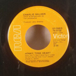 Charlie Walker (2) I Don't Mind Goin' Under / Honky Tonk Heart USED VINYL 7INCH 45 RPM