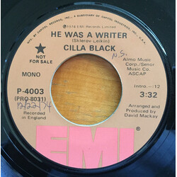 Cilla Black He Was A Writer USED VINYL 7INCH 45 RPM PROMO