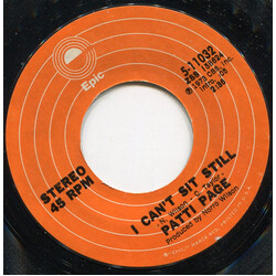 Patti Page I Can't Sit Still / Love Lives Again USED VINYL 7INCH 45 RPM SINGLE STYRENE STEREO