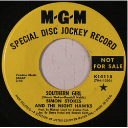 Simon Stokes & The Nighthawks Southern Girl / Rhode Island Red USED VINYL 7INCH 45 RPM SINGLE PROMO