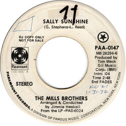 The Mills Brothers Sally Sunshine USED VINYL 7INCH 45 RPM SINGLE PROMO