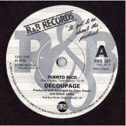 Decoupage Puerto Rico USED VINYL 7INCH 45 RPM