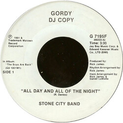 Stone City Band All Day And All Of The Night USED VINYL 7INCH 45 RPM PROMO