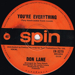 Don Lane You're Everything USED VINYL 7INCH 45 RPM SINGLE