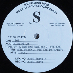 O.C. Time's Up Vinyl 12" USED