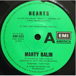 Marty Balin Hearts USED VINYL 7INCH SINGLE 45 RPM