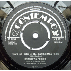 Brinkley & Parker (Don't Get Fooled By The) Pander Man USED VINYL 7INCH 45 RPM SINGLE STEREO