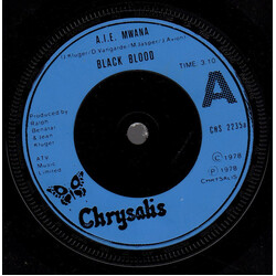 Black Blood (2) A.I.E. Mwana USED VINYL 7INCH SINGLE