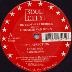 The Burden Brothers / L'Homme Van Renn Luv + Affection USED VINYL 12INCH 33 S RPM