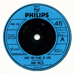 5000 Volts Light The Flame Of Love USED VINYL 7INCH 45 RPM