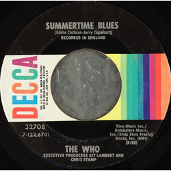 The Who Summertime Blues USED VINYL 7INCH 45 RPM SINGLE
