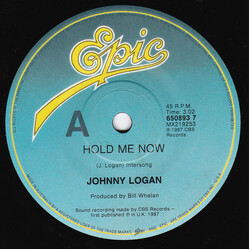 Johnny Logan Hold Me Now USED VINYL 7INCH 45 RPM SINGLE