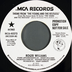 Roger Williams (2) Theme From "The Young And The Restless" USED VINYL 7INCH 45 RPM SINGLE PROMO STEREO MONO