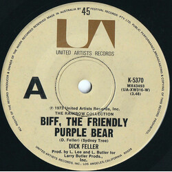 Dick Feller Biff, The Friendly Purple Bear USED VINYL 7INCH 45 RPM SINGLE