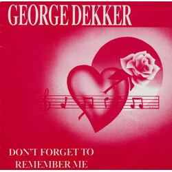 George Dekker Don't Forget To Remember Me Vinyl LP USED