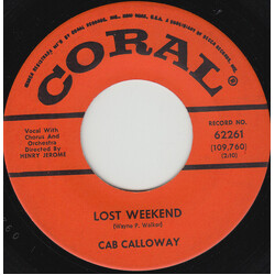 Cab Calloway Lost Weekend / Just Wait USED VINYL 7INCH 45 RPM