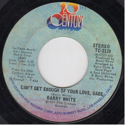Barry White Can't Get Enough Of Your Love, Babe USED VINYL 7INCH 45 RPM STYRENE