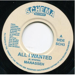 Manasseh All I Wanted USED VINYL 7INCH