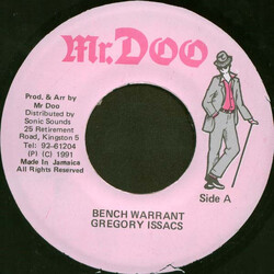 Gregory Isaacs Bench Warrant USED VINYL 7INCH 45 RPM