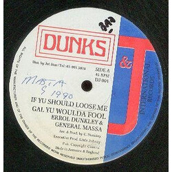 Errol Dunkley / General Massa / Bucky Ranks If Yu Should Loose Me Gal Yu Woulda Fool / Domestic Man USED VINYL 12INCH 45 RPM