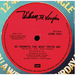William DeVaughn Be Thankful For What You've Got (New Version) USED VINYL 12INCH 45 RPM SINGLE