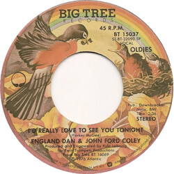 England Dan & John Ford Coley I'd Really Love To See You Tonight USED VINYL 7INCH 45 RPM SINGLE