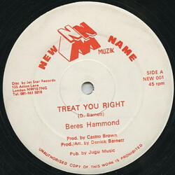 Beres Hammond Treat You Right USED VINYL 12INCH 45 RPM