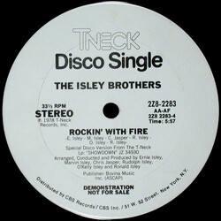 The Isley Brothers Rockin' With Fire / I Wanna Be With You USED VINYL 12INCH 33 S RPM PROMO
