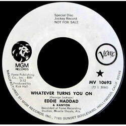 Eddie Haddad / Kanyon (3) Whatever Turns You On / Girl, I... USED VINYL 7INCH 45 RPM SINGLE PROMO STYRENE