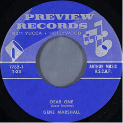 Gene Marshall Dear One / Love Me Now USED VINYL 7INCH 45 RPM