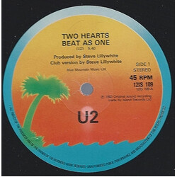 U2 Two Hearts Beat As One (Club Version) USED VINYL 12INCH SINGLE 45 RPM