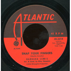 Barbara Lewis Snap Your Fingers / Puppy Love USED VINYL 7INCH 45 RPM SINGLE